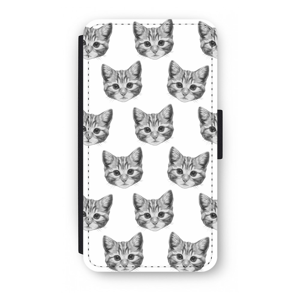 Samsung J7 2016 Flip Hoesje Kitten samsung kopen in de aanbieding