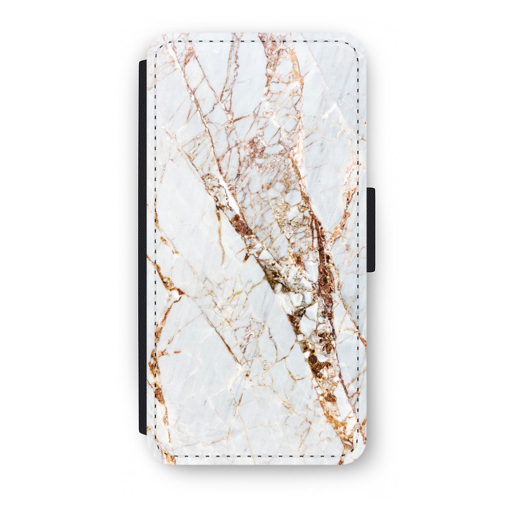 Samsung S8 Plus Flip Hoesje Goud Marmer samsung kopen in de aanbieding