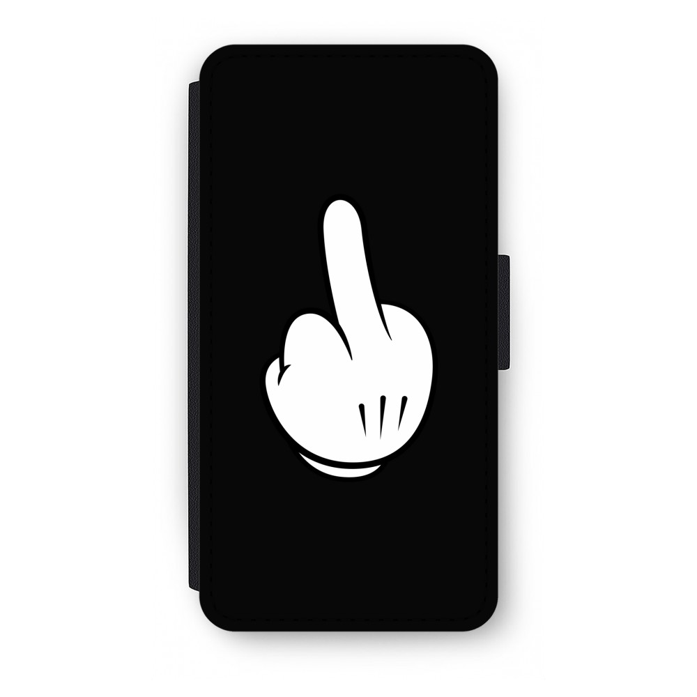 Samsung S8 Plus Flip Hoesje Middle Finger Black samsung kopen in de aanbieding