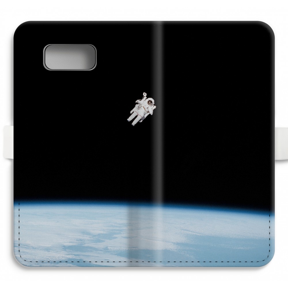 Samsung Galaxy S8 Plus Volledig Geprint Flip Hoesje Alone In Space samsung kopen in de aanbieding