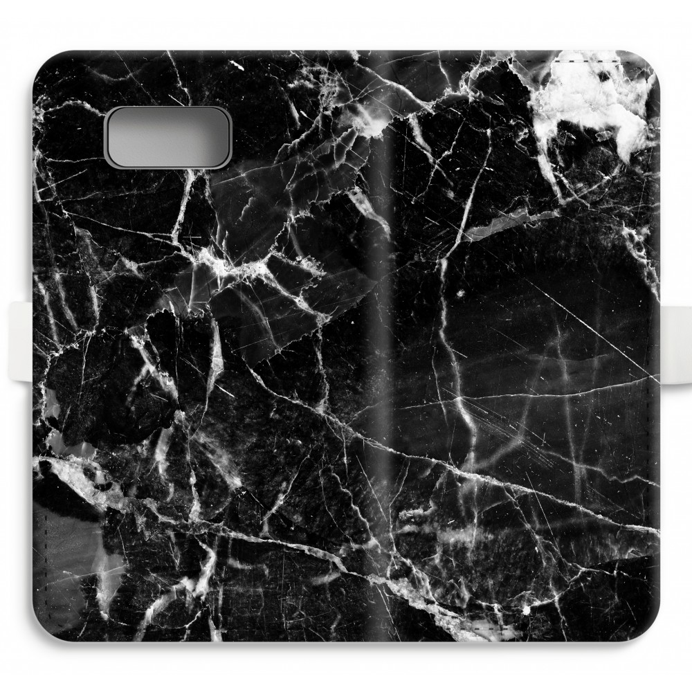 Samsung Galaxy S8 Plus Volledig Geprint Flip Hoesje Zwart Marmer 2 samsung kopen in de aanbieding