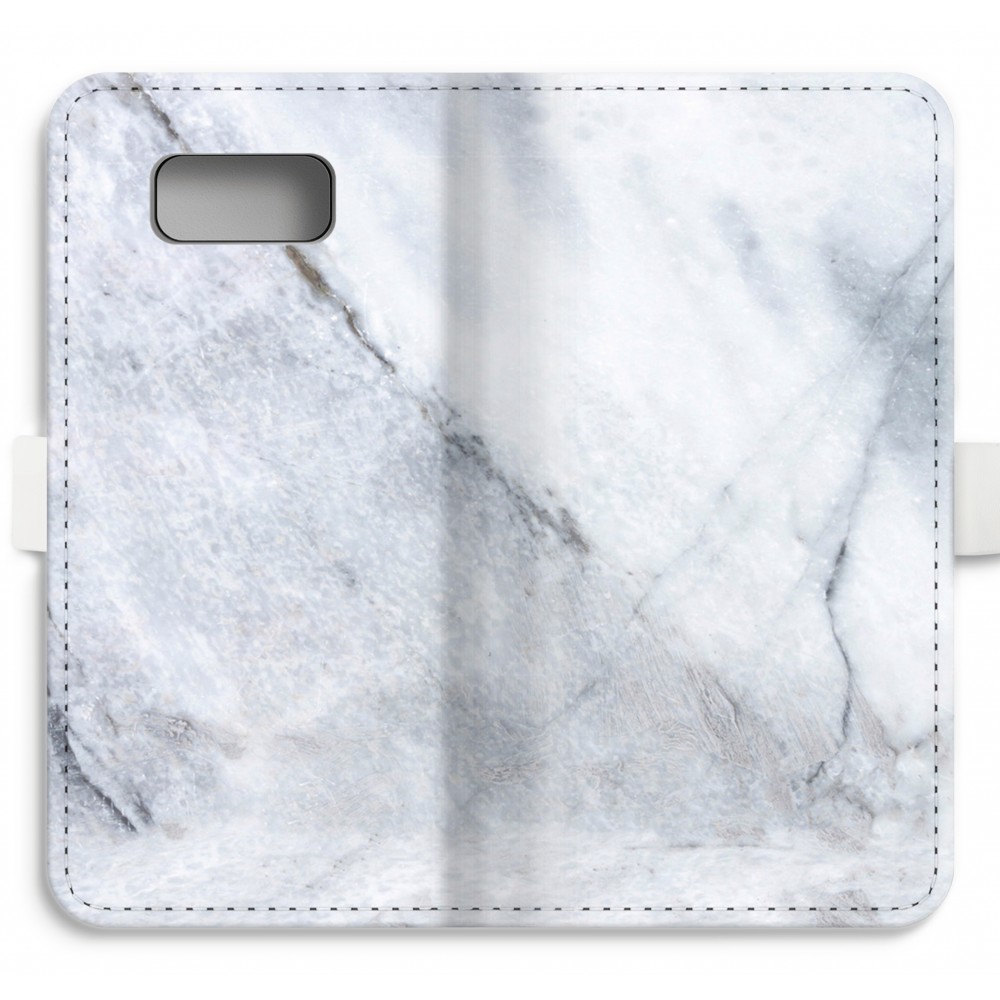 Samsung Galaxy S8 Plus Volledig Geprint Flip Hoesje Witte Marmer samsung kopen in de aanbieding