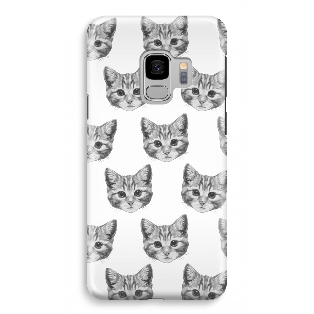 Samsung Galaxy S9 Volledig Geprint Hoesje Hard Glossy Kitten samsung kopen in de aanbieding