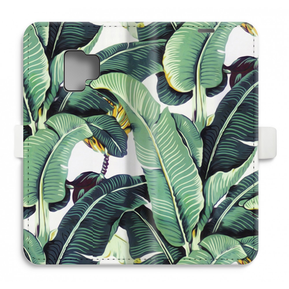 Samsung Galaxy S9 Volledig Geprint Flip Hoesje Bananenbladeren samsung kopen in de aanbieding