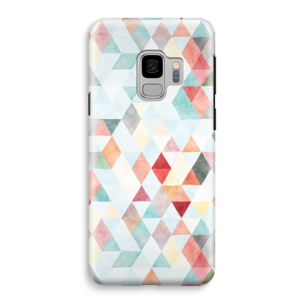 Samsung Galaxy S9 Tough Case Gekleurde Driehoekjes Pastel samsung kopen in de aanbieding