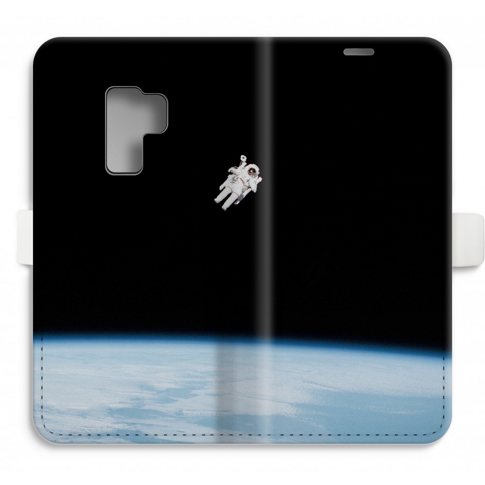 Samsung Galaxy S9 Plus Volledig Geprint Flip Hoesje Alone In Space samsung kopen in de aanbieding