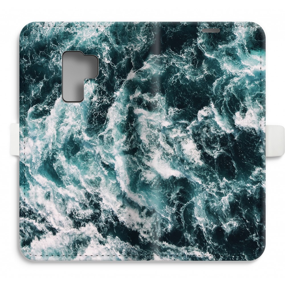 Samsung Galaxy S9 Plus Volledig Geprint Flip Hoesje Zee Golf samsung kopen in de aanbieding