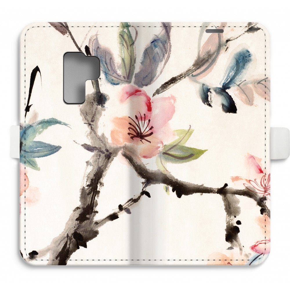 Samsung Galaxy S9 Plus Volledig Geprint Flip Hoesje Japanse Bloemen samsung kopen in de aanbieding