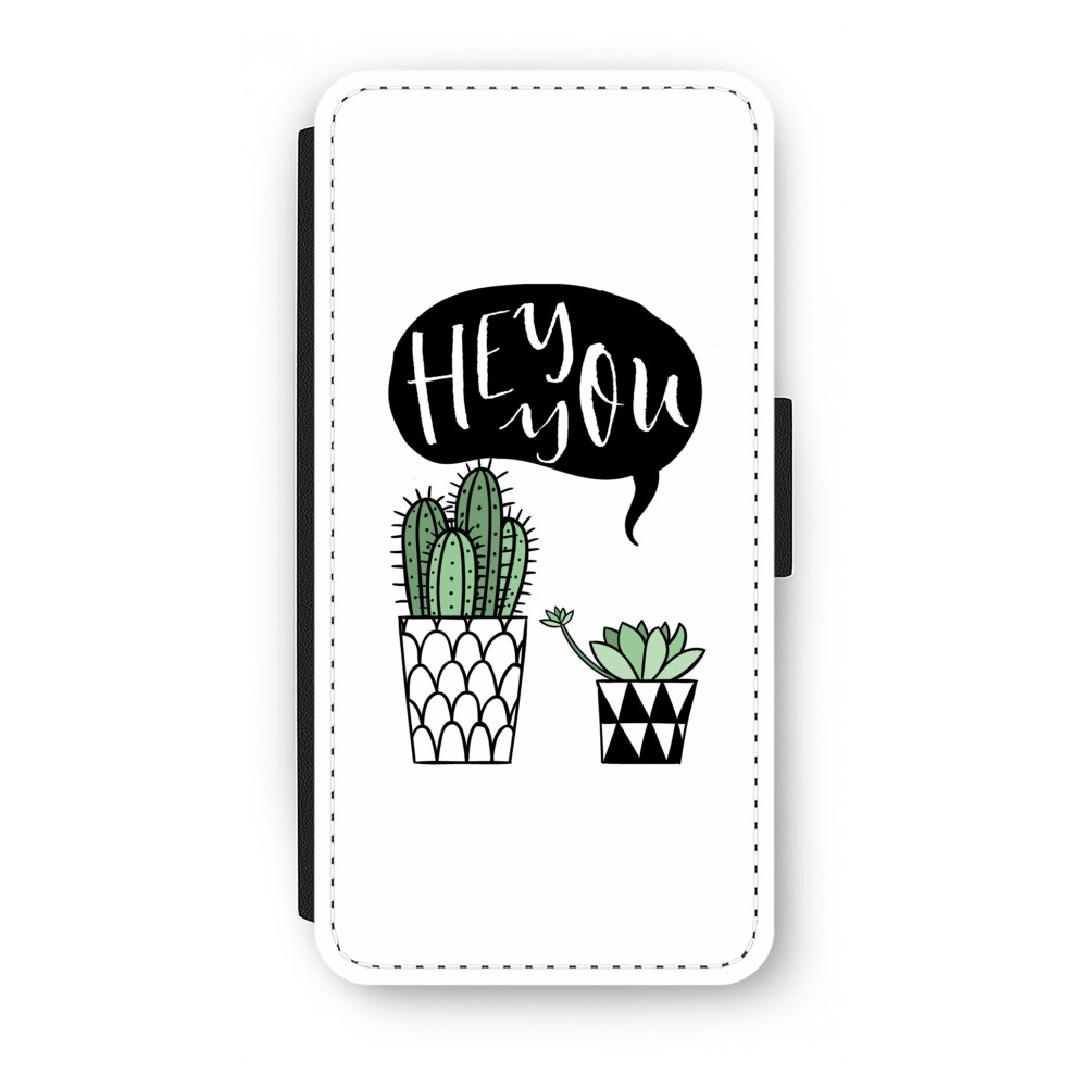 Samsung Galaxy S9 Plus Flip Hoesje Hey You Cactus samsung kopen in de aanbieding
