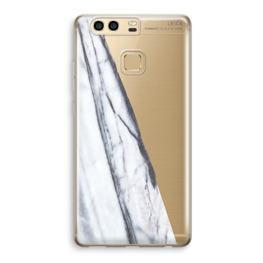 Huawei P9 Transparant Hoesje Soft Gestreepte Marmer huawei kopen in de aanbieding