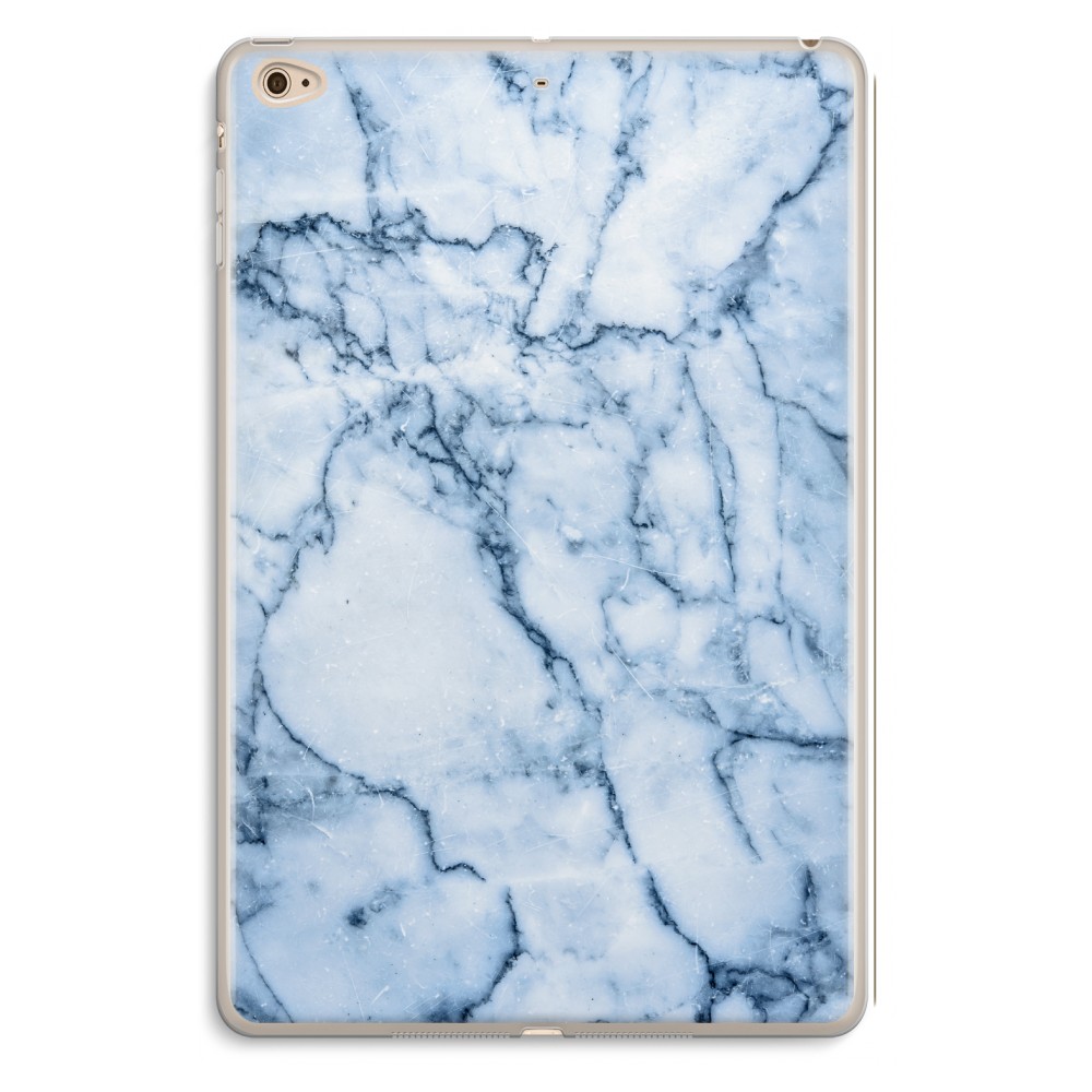 Apple Ipad Mini 4 Transparant Hoesje Soft Blauw Marmer apple kopen in de aanbieding