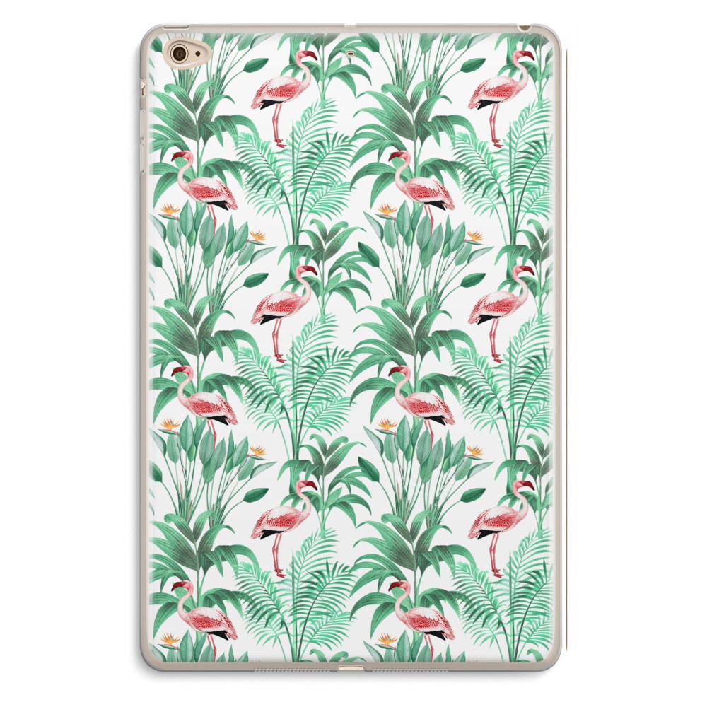 Apple Ipad Mini 4 Transparant Hoesje Soft Flamingo Bladeren apple kopen in de aanbieding