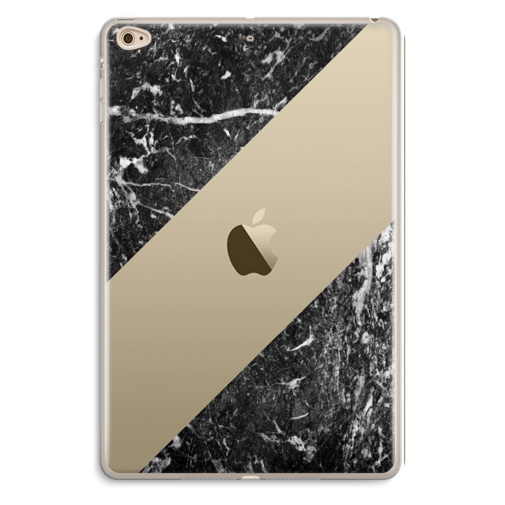 Apple Ipad Mini 4 Transparant Hoesje Soft Zwart Marmer apple kopen in de aanbieding