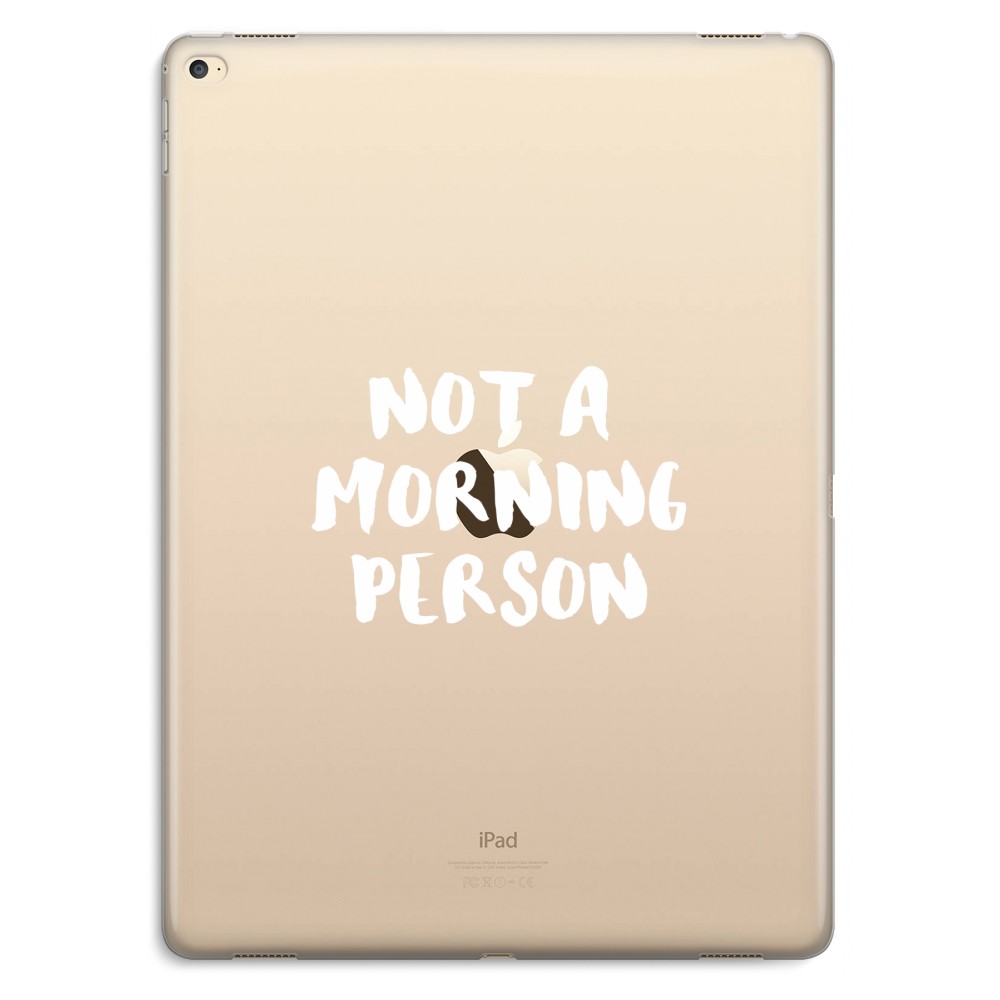 Apple Ipad Pro 129 Inch Transparant Hoesje Soft Morning Person apple kopen in de aanbieding