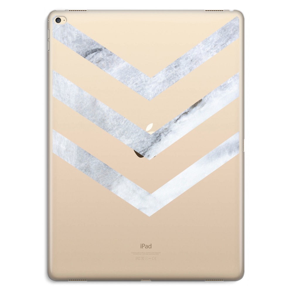Apple Ipad Pro 129 Inch Transparant Hoesje Soft Marmeren Pijlen apple kopen in de aanbieding