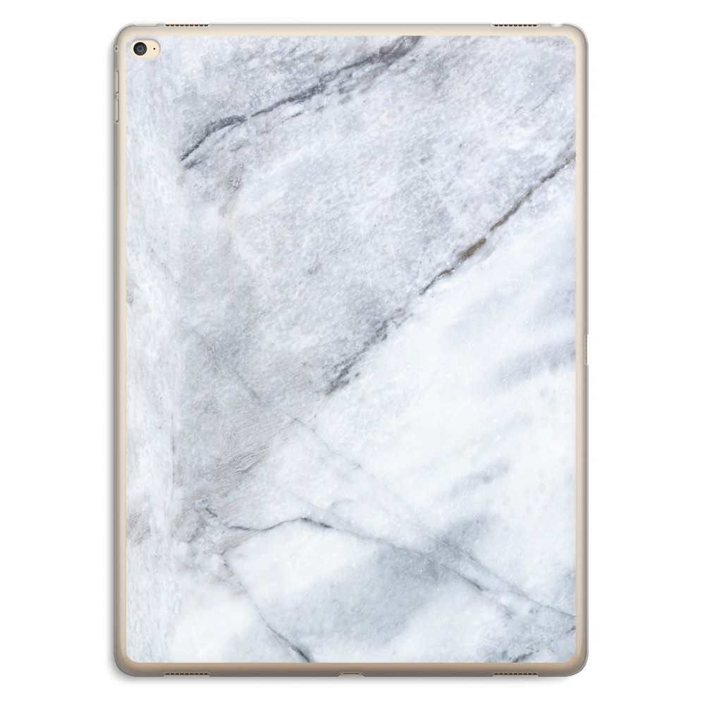 Apple Ipad Pro 129 Inch Transparant Hoesje Soft Witte Marmer apple kopen in de aanbieding