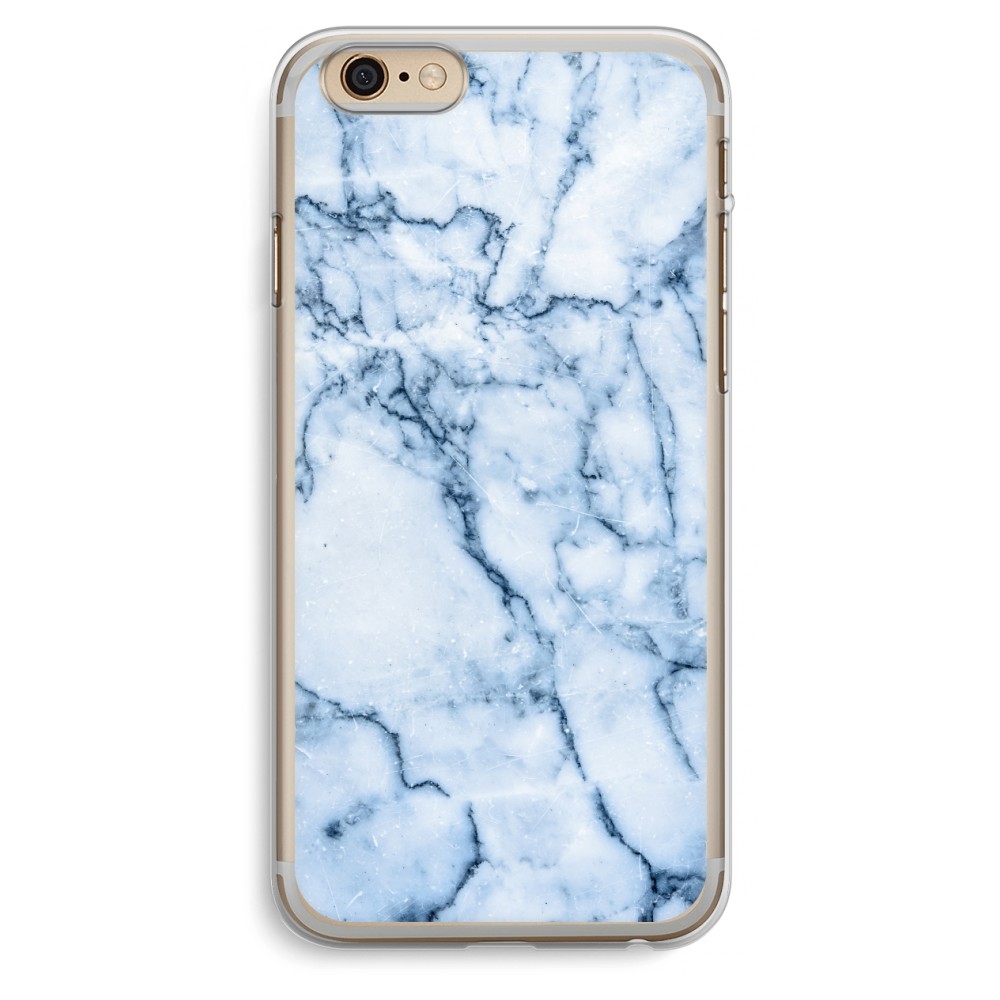 Apple Iphone 6 Plus 6S Transparant Hoesje Soft Blauw Marmer apple kopen in de aanbieding Apple Iphone 6 Plus 6S Transparant Hoesje Soft Blauw Marmer apple kopen in de aanbieding