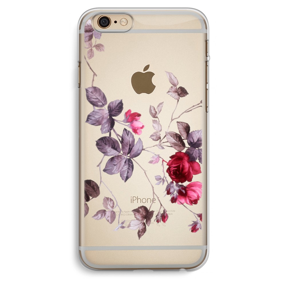 Apple Iphone 6 Plus 6S Transparant Hoesje Soft Mooie Bloemen apple kopen in de aanbieding Apple Iphone 6 Plus 6S Transparant Hoesje Soft Mooie Bloemen apple kopen in de aanbieding