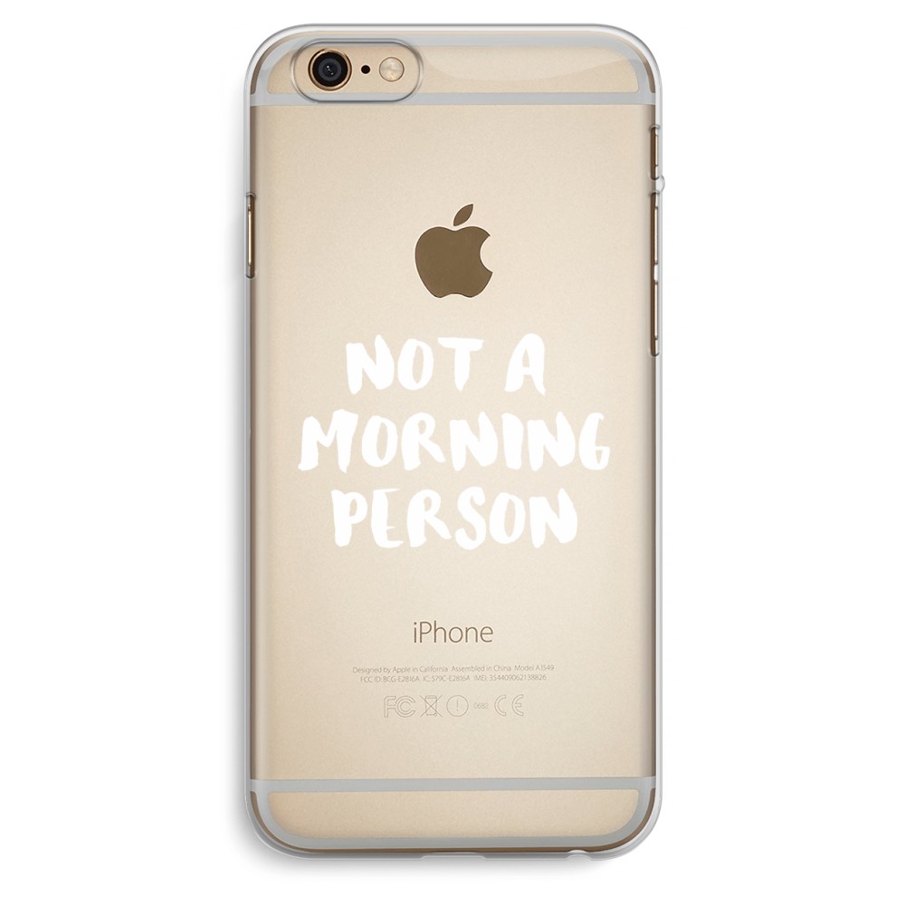 Apple Iphone 6 Plus 6S Transparant Hoesje Soft Morning Person apple kopen in de aanbieding Apple Iphone 6 Plus 6S Transparant Hoesje Soft Morning Person apple kopen in de aanbieding