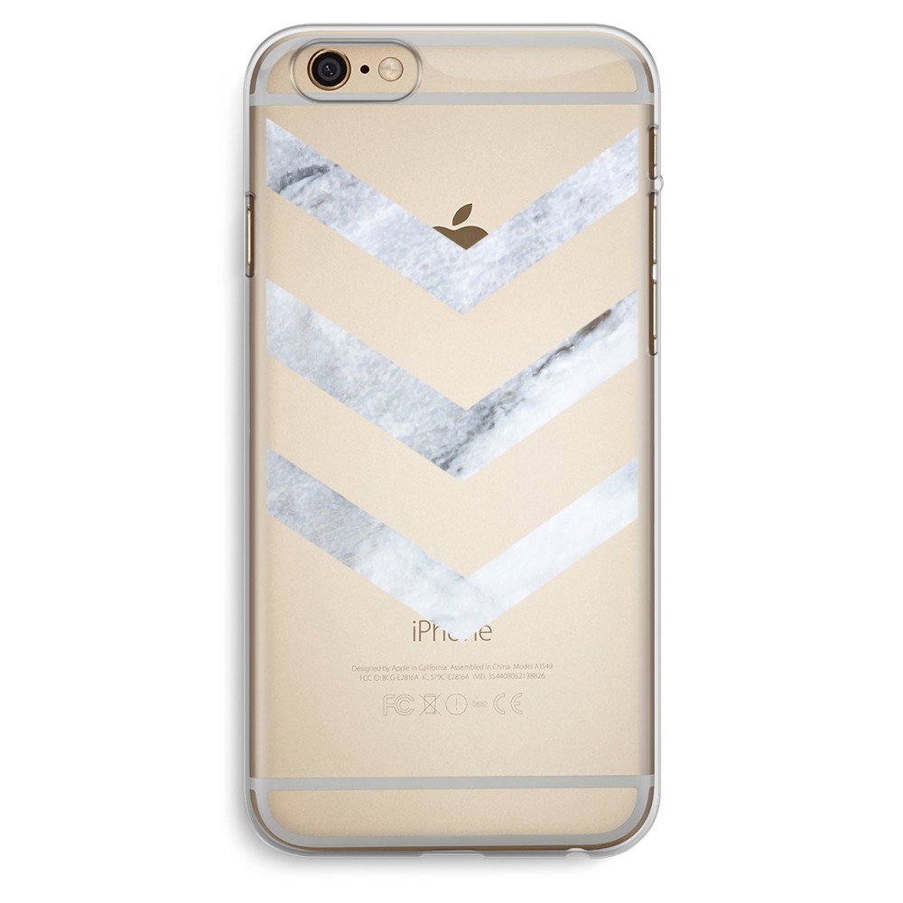 Apple Iphone 6 Plus 6S Transparant Hoesje Soft Marmeren Pijlen apple kopen in de aanbieding Apple Iphone 6 Plus 6S Transparant Hoesje Soft Marmeren Pijlen apple kopen in de aanbieding