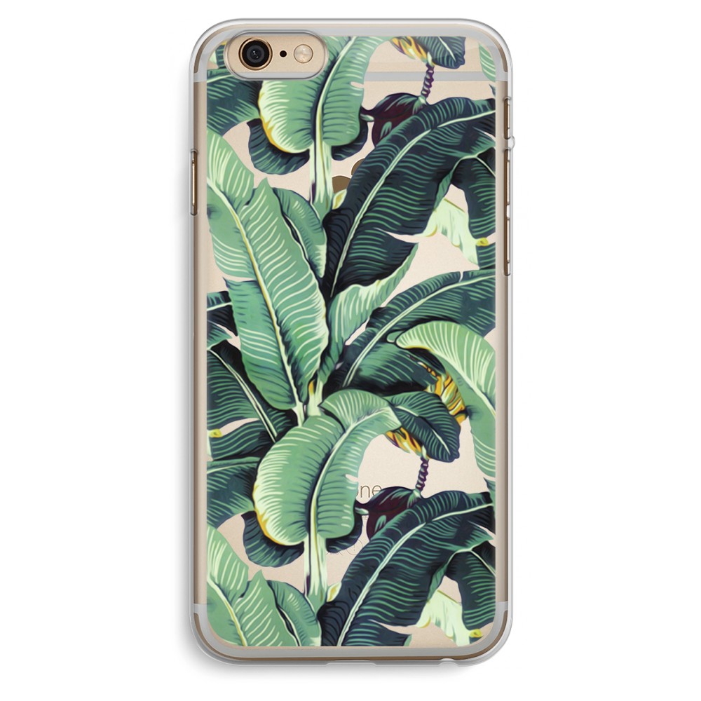 Apple Iphone 6 Plus 6S Transparant Hoesje Soft Bananenbladeren apple kopen in de aanbieding Apple Iphone 6 Plus 6S Transparant Hoesje Soft Bananenbladeren apple kopen in de aanbieding