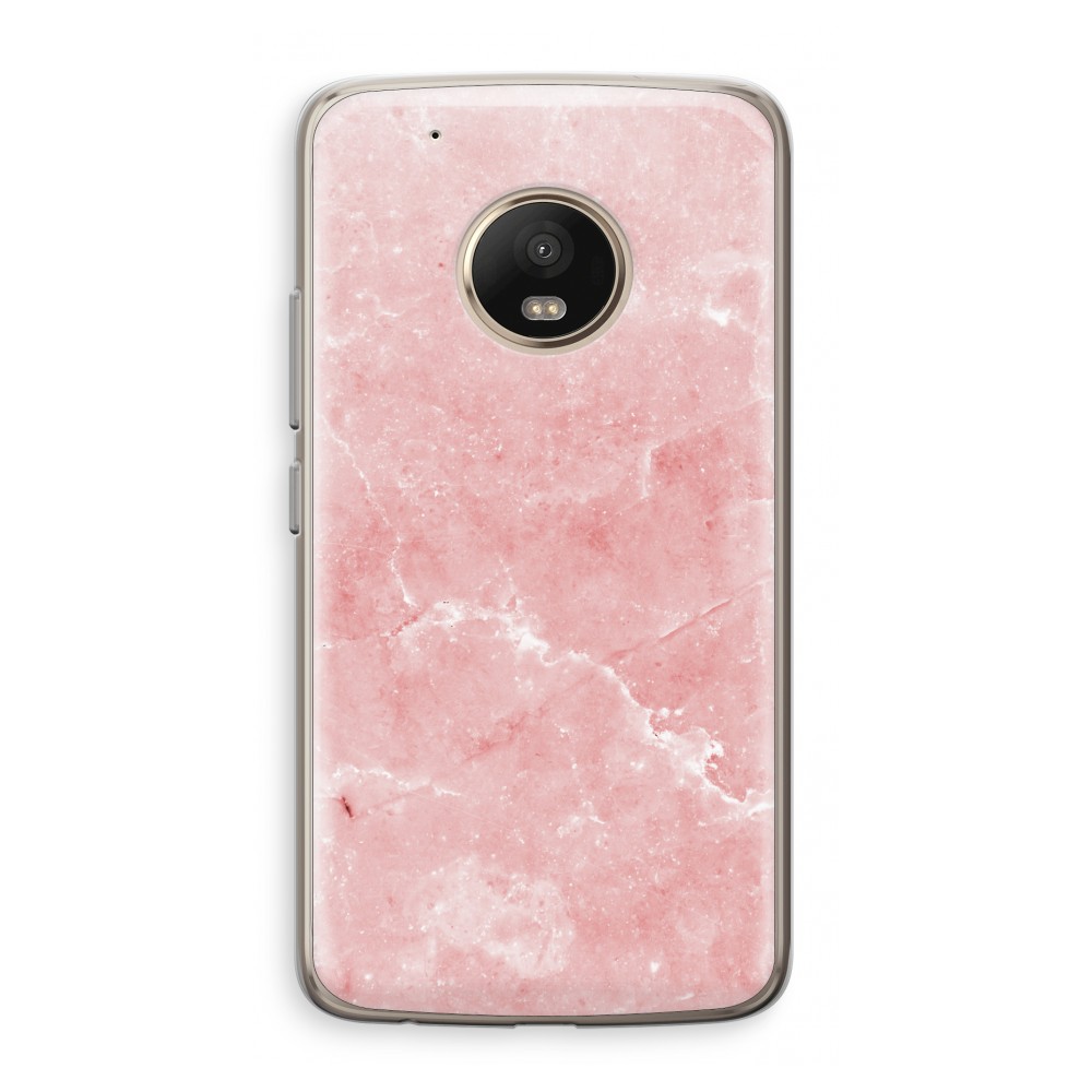 Motorola Moto G5 Plus Transparant Hoesje Soft Roze Marmer motorola kopen in de aanbieding