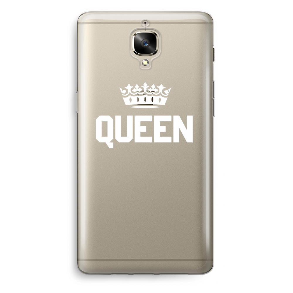 Oneplus 3 Transparant Hoesje Soft Queen Zwart oneplus kopen in de aanbieding