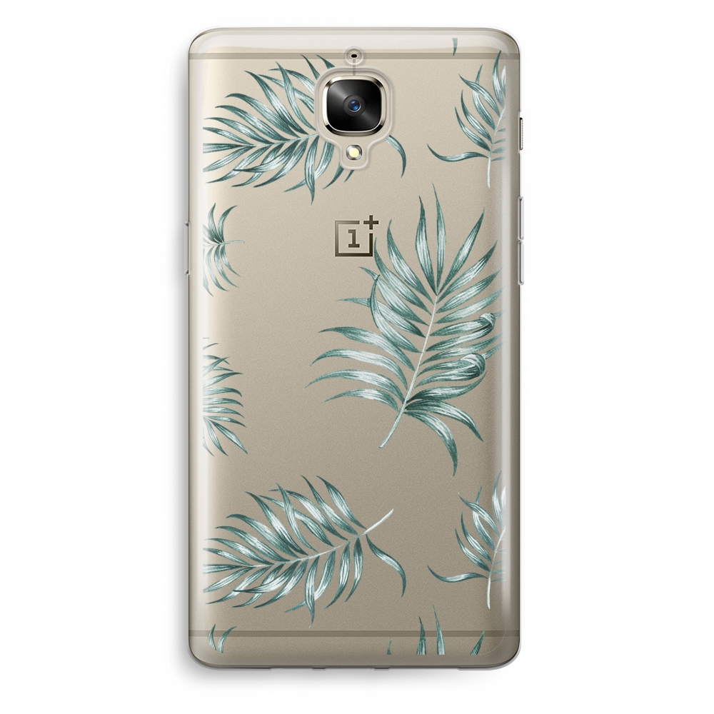 Oneplus 3T Transparant Hoesje Soft Simple Leaves oneplus kopen in de aanbieding