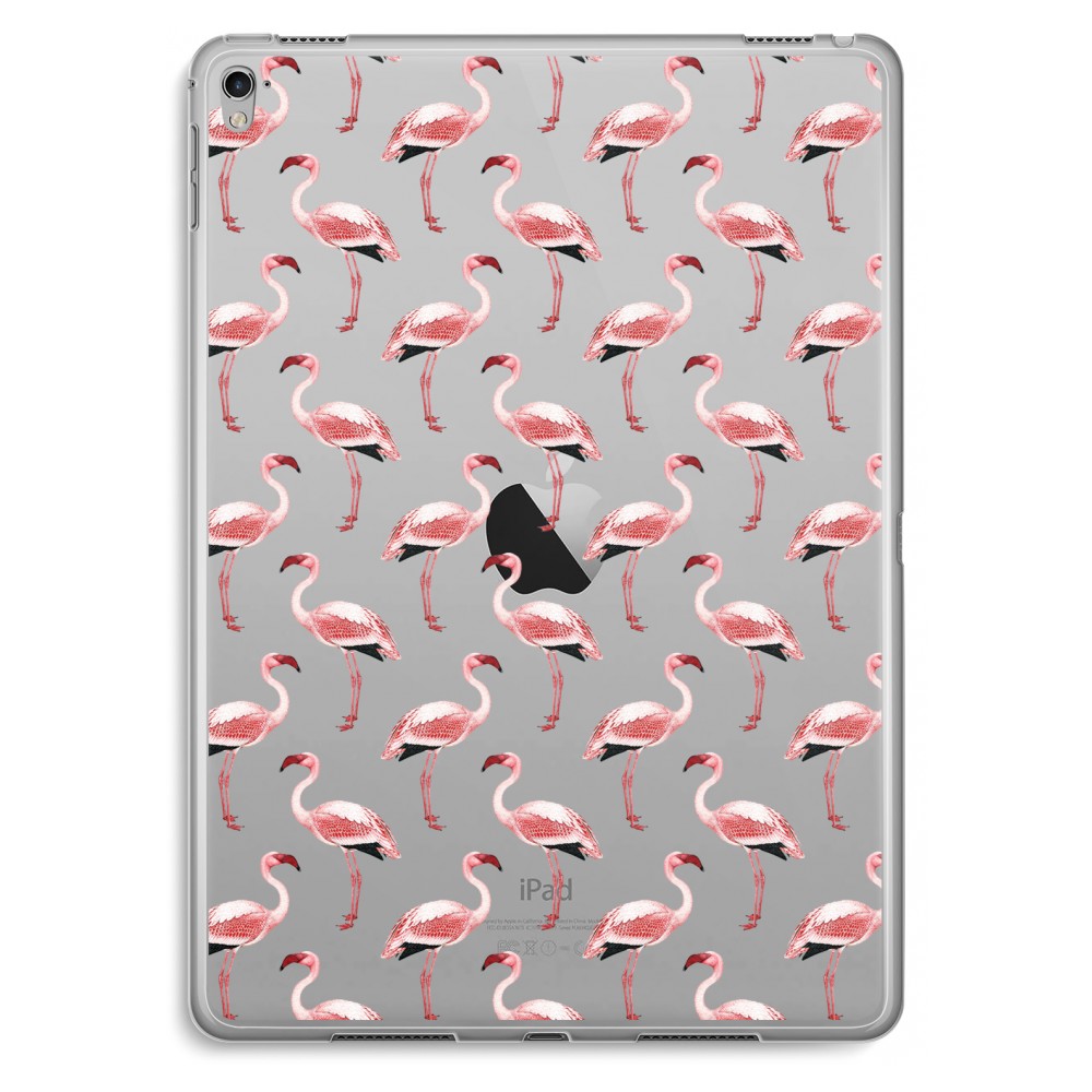 Apple Ipad Pro 97 Inch Transparant Hoesje Soft Flamingoprint Groen apple kopen in de aanbieding