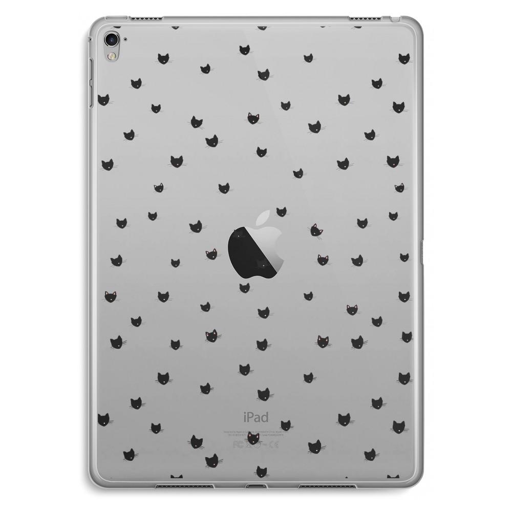 Apple Ipad Pro 97 Inch Transparant Hoesje Soft Kleine Kattenkopjes apple kopen in de aanbieding