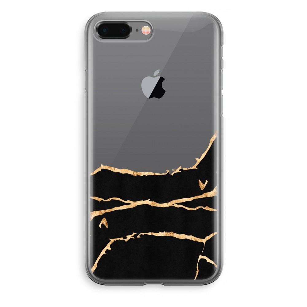 Apple Iphone 8 Plus Transparant Hoesje Soft Gouden Marmer apple kopen in de aanbieding Apple Iphone 8 Plus Transparant Hoesje Soft Gouden Marmer apple kopen in de aanbieding
