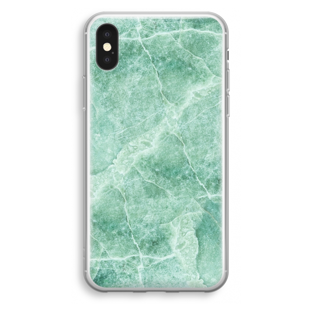 Apple Iphone Xs Transparant Hoesje Soft Groen Marmer apple kopen in de aanbieding Apple Iphone Xs Transparant Hoesje Soft Groen Marmer apple kopen in de aanbieding