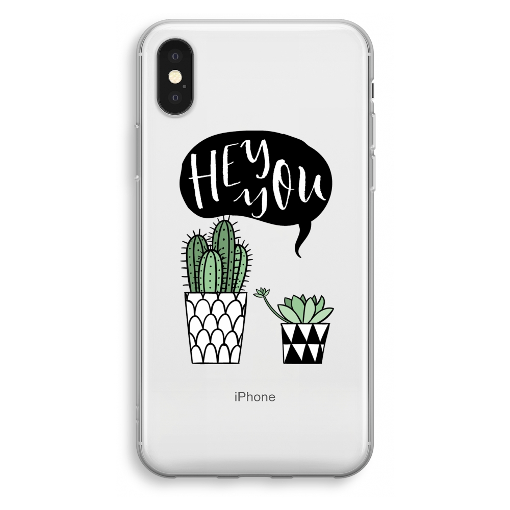 Apple Iphone Xs Transparant Hoesje Soft Hey You Cactus apple kopen in de aanbieding