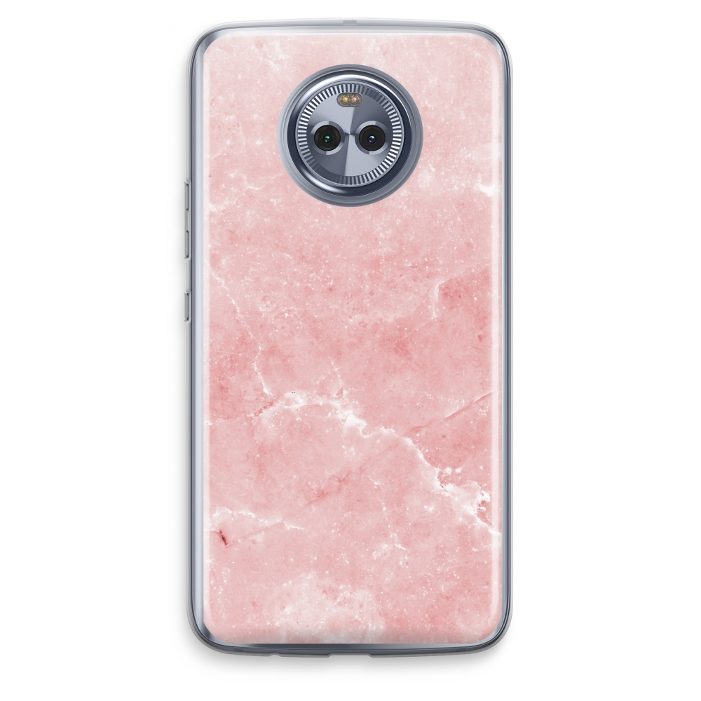 Motorola Moto X4 Transparant Hoesje Soft Roze Marmer motorola kopen in de aanbieding