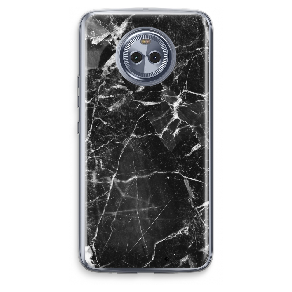Motorola Moto X4 Transparant Hoesje Soft Zwart Marmer 2 motorola kopen in de aanbieding