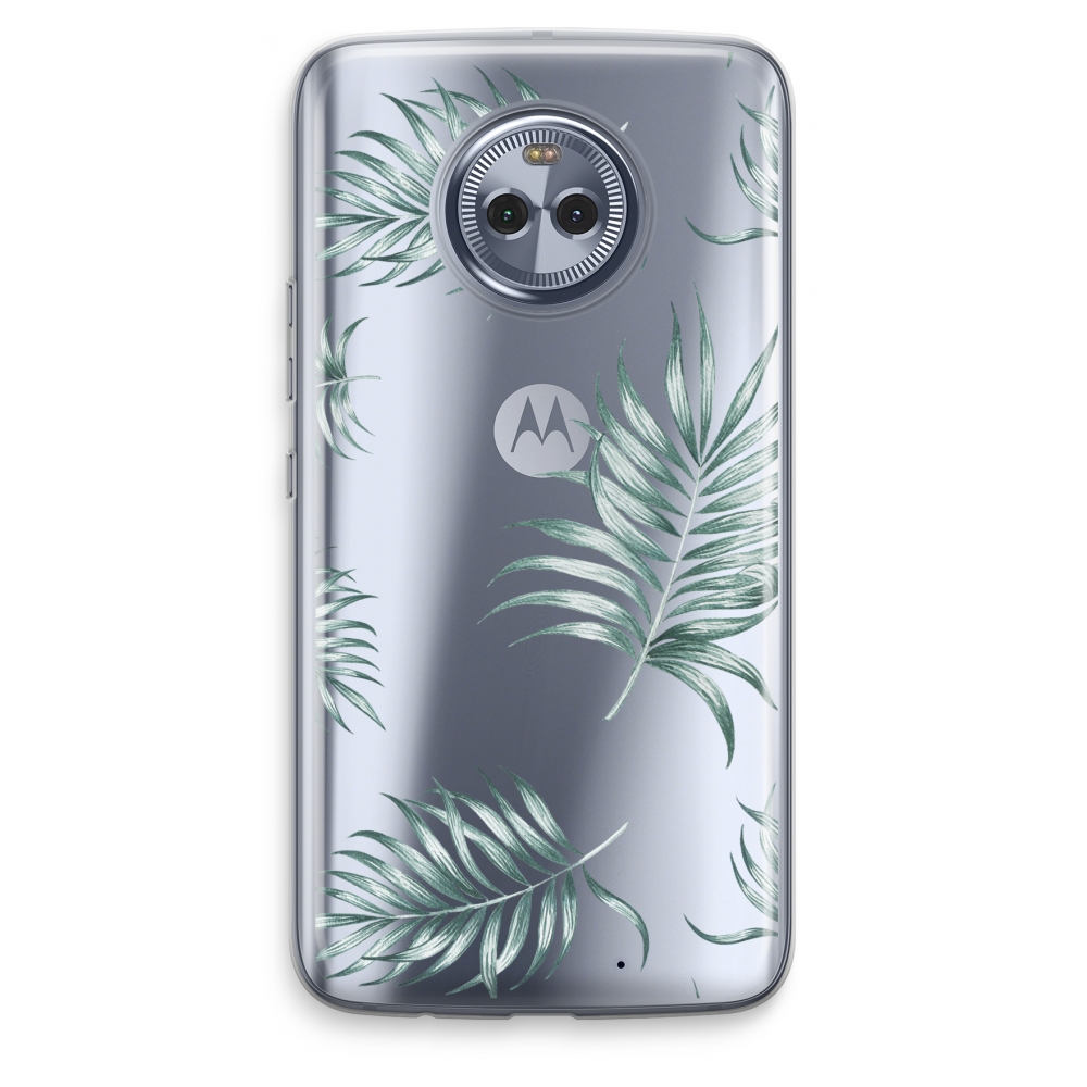 Motorola Moto X4 Transparant Hoesje Soft Simple Leaves motorola kopen in de aanbieding