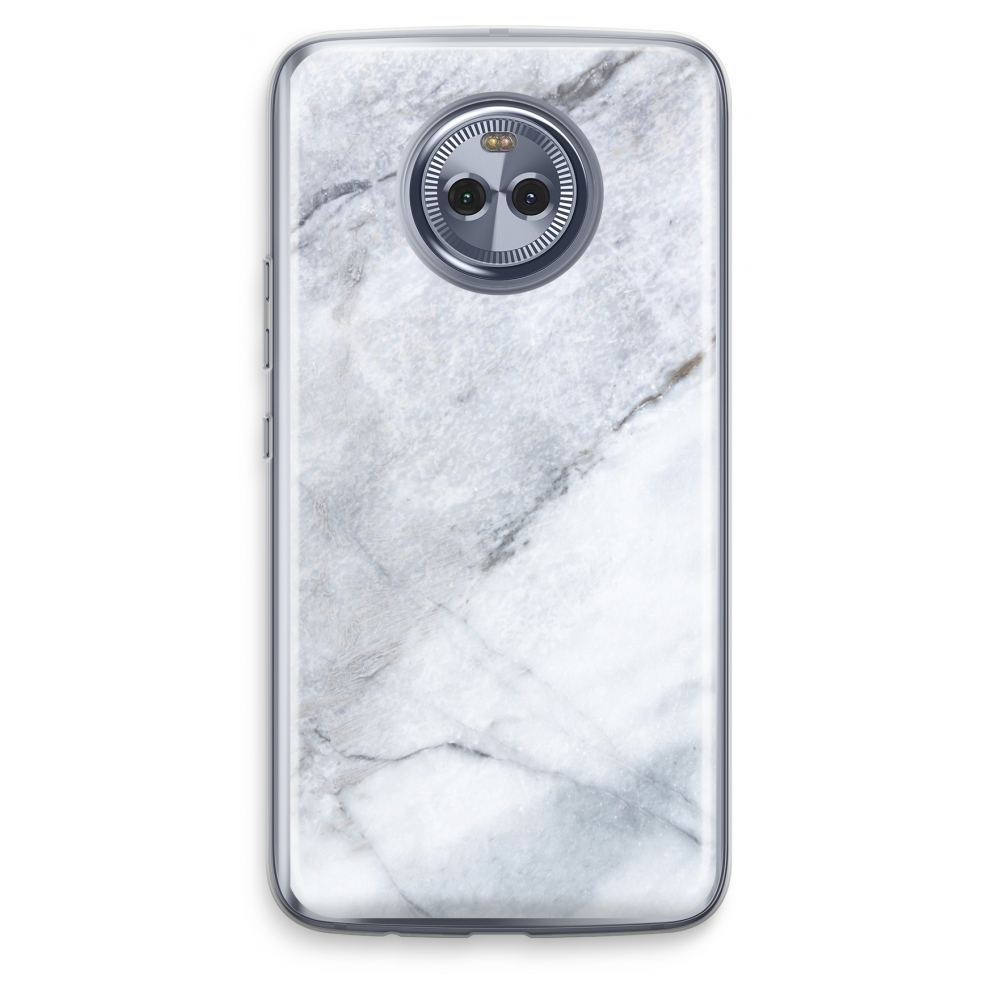 Motorola Moto X4 Transparant Hoesje Soft Witte Marmer motorola kopen in de aanbieding