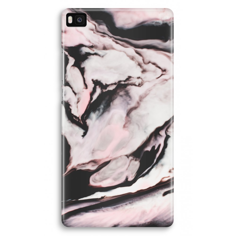 Huawei Ascend P8 Volledig Geprint Hoesje Hard Roze Stroom huawei kopen in de aanbieding