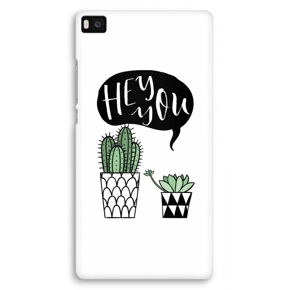 Huawei Ascend P8 Volledig Geprint Hoesje Hard Hey You Cactus huawei kopen in de aanbieding