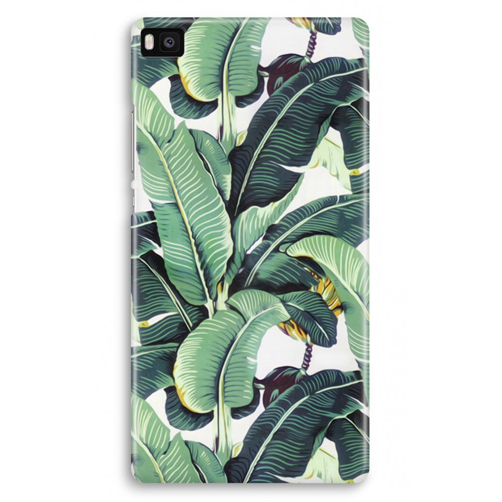 Huawei Ascend P8 Volledig Geprint Hoesje Hard Bananenbladeren huawei kopen in de aanbieding