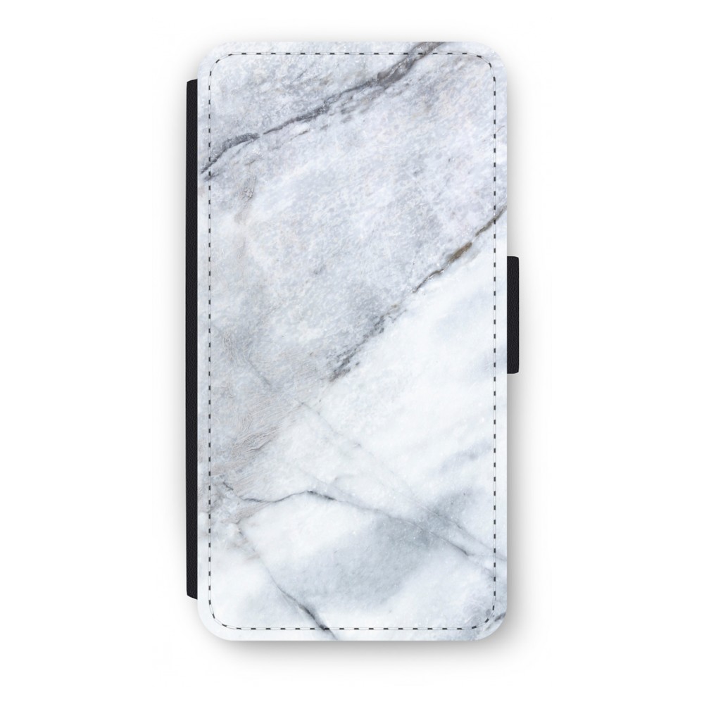 Huawei P8 Lite 2015 2016 Flip Hoesje Witte Marmer huawei kopen in de aanbieding