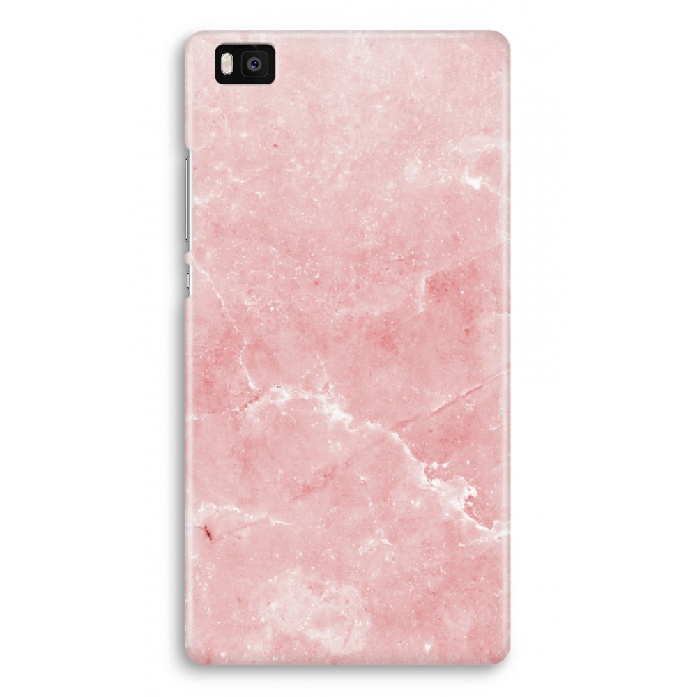 Huawei Ascend P8 Lite 2015 2016 Volledig Geprint Hoesje Hard Roze Marmer huawei kopen in de aanbieding