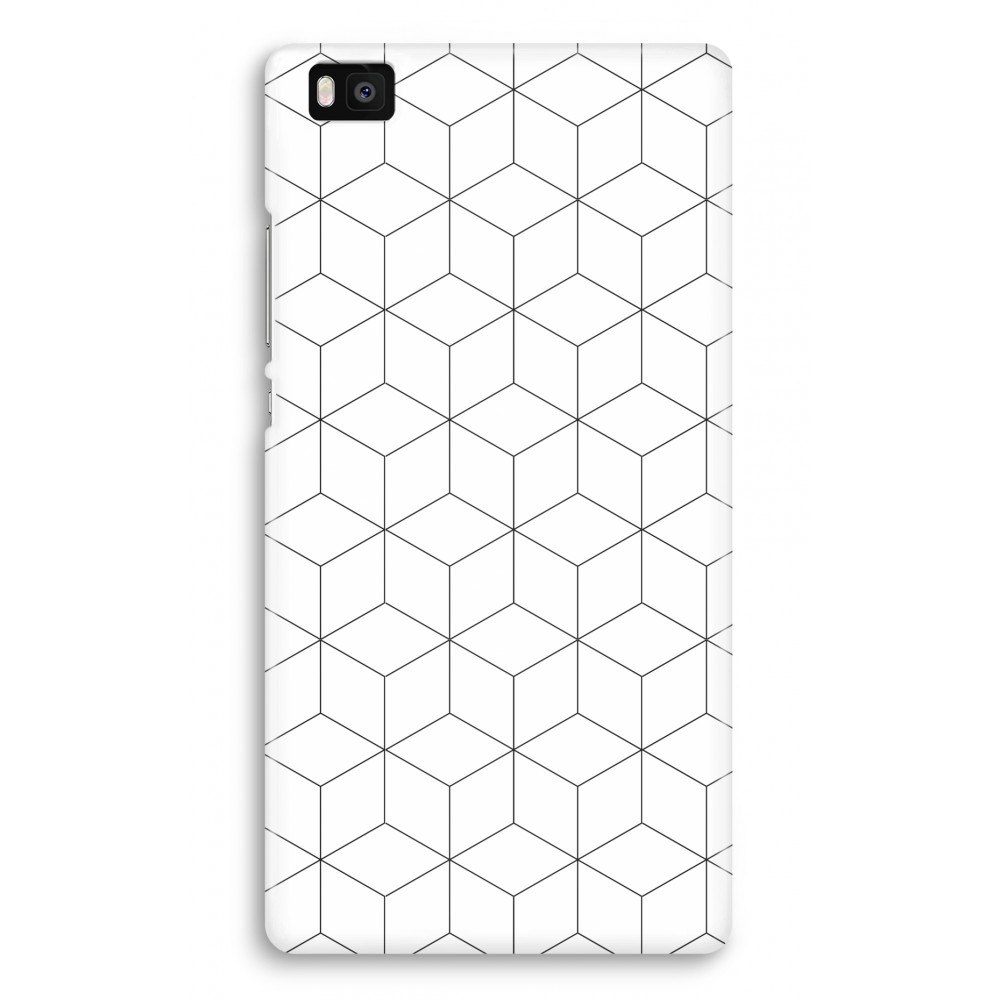 Huawei Ascend P8 Lite 2015 2016 Volledig Geprint Hoesje Hard Zwart Witte Kubussen huawei kopen in de aanbieding Huawei Ascend P8 Lite 2015 2016 Volledig Geprint Hoesje Hard Zwart Witte Kubussen huawei kopen in de aanbieding