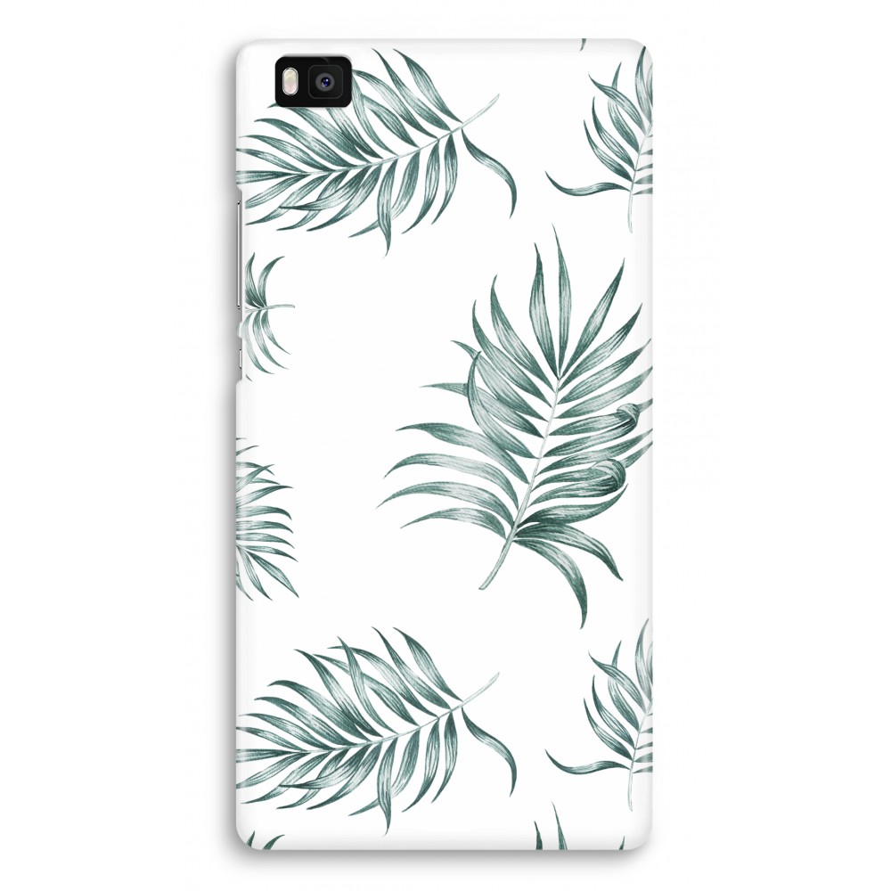 Huawei Ascend P8 Lite 2015 2016 Volledig Geprint Hoesje Hard Simple Leaves huawei kopen in de aanbieding