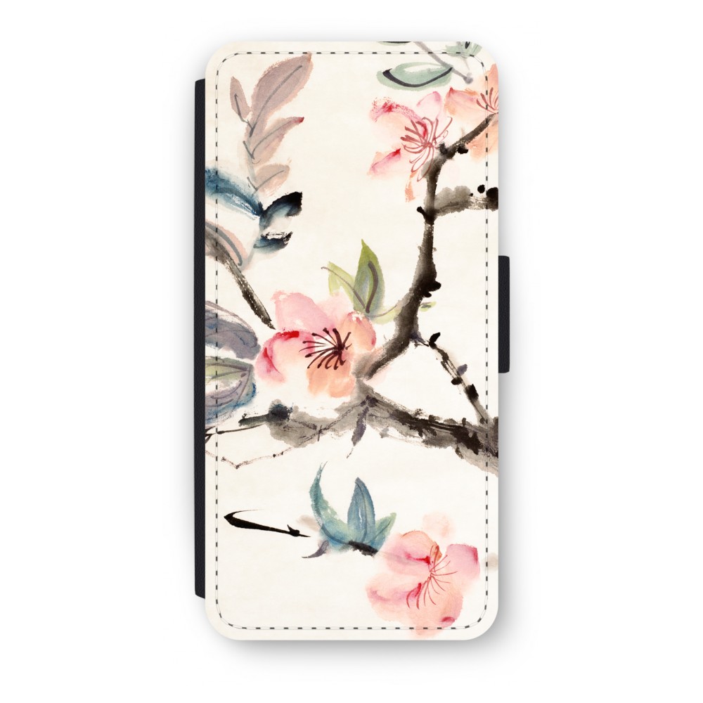 Apple Iphone 55Sse Flip Hoesje Japanse Bloemen apple kopen in de aanbieding