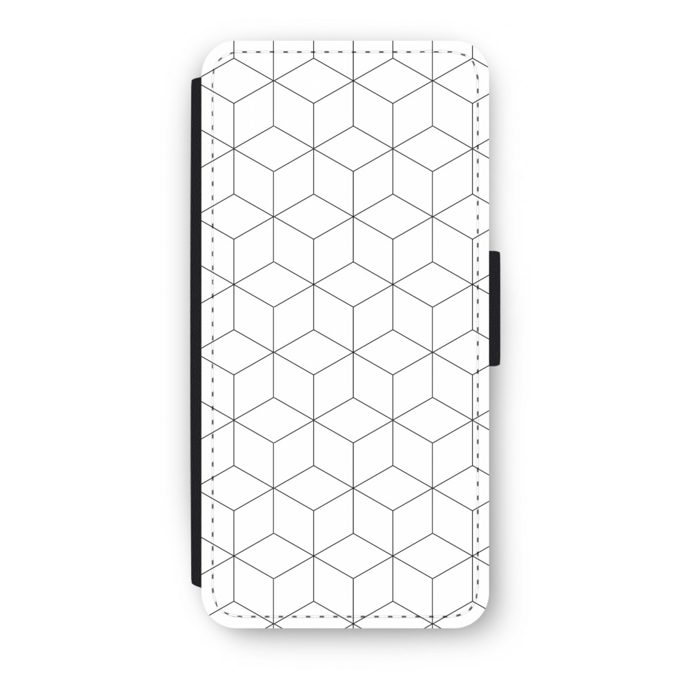 Apple Iphone 55Sse Flip Hoesje Zwart Witte Kubussen apple kopen in de aanbieding