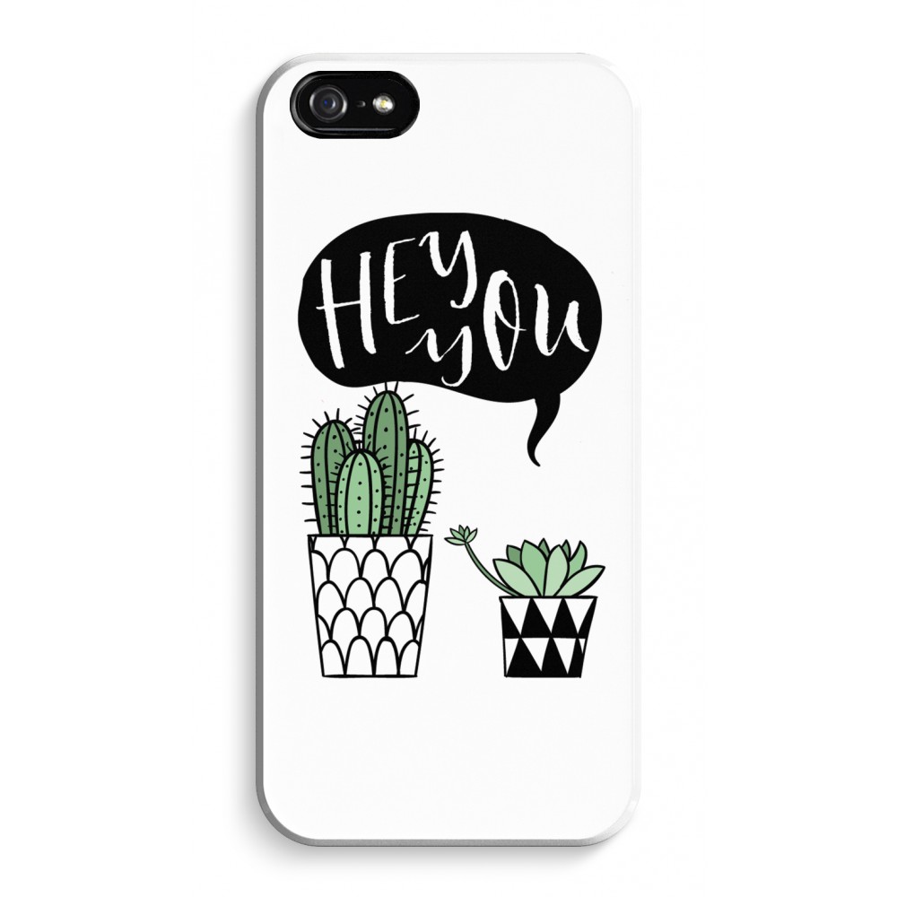 Apple Iphone 5 5S Se Volledig Geprint Hoesje Hard Glossy Hey You Cactus apple kopen in de aanbieding
