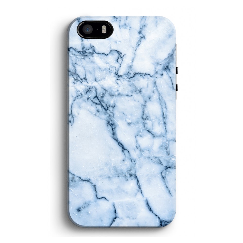 Apple Iphone 5 5S Se Tough Case Blauw Marmer apple kopen in de aanbieding