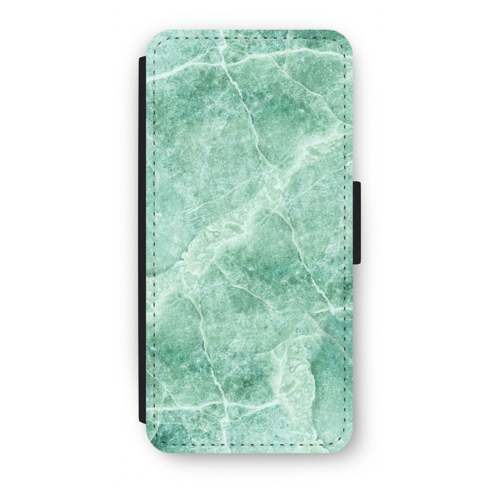 Apple Iphone 5C Flip Hoesje Groen Marmer apple kopen in de aanbieding