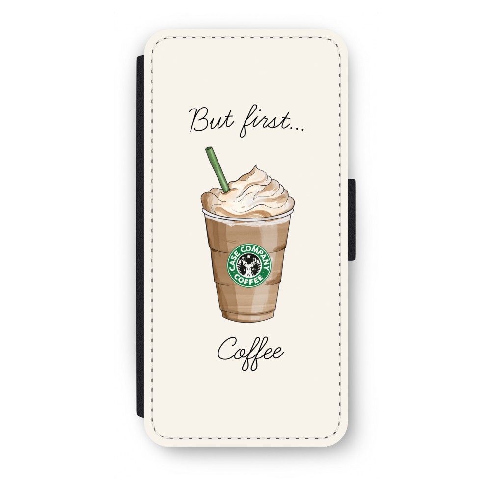 Apple Iphone 5C Flip Hoesje But First Coffee apple kopen in de aanbieding